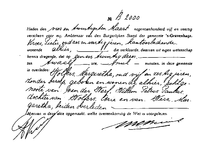 19450324 ovl akte 2000 Margaretha Wolfers ev Willem PP vd Werf